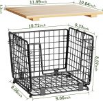 Wire Storage Basket For Kitchen Pantry: GGIU Kitchen Counter Basket Stackable Wire Organizing Bin For Produce Vegetable - Countertop Potato Onion Veggie Basket Black