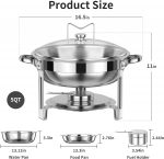 Chafing Dishes for Buffet Set: Chafers for Catering - Round Chafing Dish Buffet Set with Lids | Chafers and Buffet Warmers Sets | Serving Food Warmer | Chafers Servers Sets