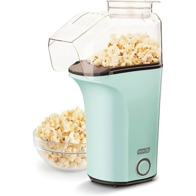 GGIU Hot Air Popcorn Popper Maker, 16 Cup Popcorn Machine with Measuring Cup, Aqua