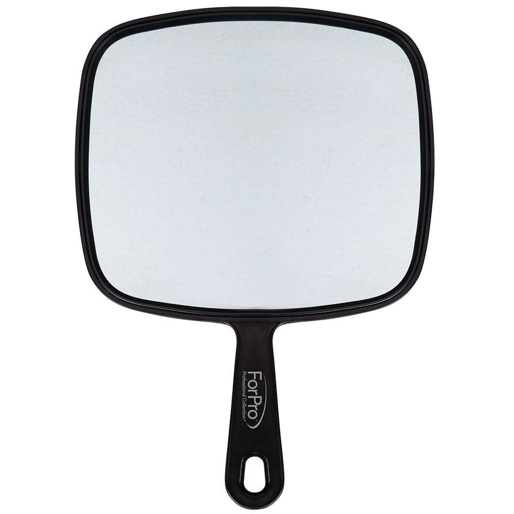 GGIU Multi-Purpose Handheld Mirror, Square Hand Mirror with Distortion-Free Reflection, Black, 9 in x 12 in