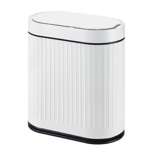 Bathroom Sensor Trash Can with Automatic Lid 2 Gallon Smart Garbage Can, 7.5 Liter Slim Small Trash Bin, Motion Sensor Waterproof Wastebasket for Office, Bedroom, Bathroom and Kitchen