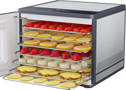 Food Dehydrator Machine for Jerky Beef: GGIU Stainless Steel Food Dryer for Meat - Digital Food Dehydrater for Fruit Herbs