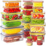 44 PCS Food Storage Containers with Lids Airtight, BPA Free Plastic Meal Prep Containers Reusable, Dishwasher Safe Leakproof Fruit Vegetables Containers for Kitchen