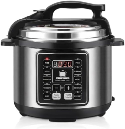 Electric Pressure Cooker, Multi-Functional Slow Cooker, Rice Cooker, Soup Pot, Egg Cooker, Warmer, Preset Cooking
