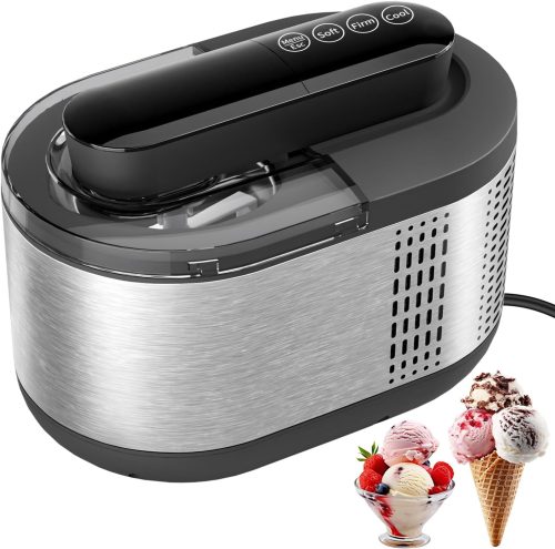 Ice Cream Maker Machine Automatic, Ice cream Machine with LCD Display, Electric Gelato Maker, No Pre-freezing